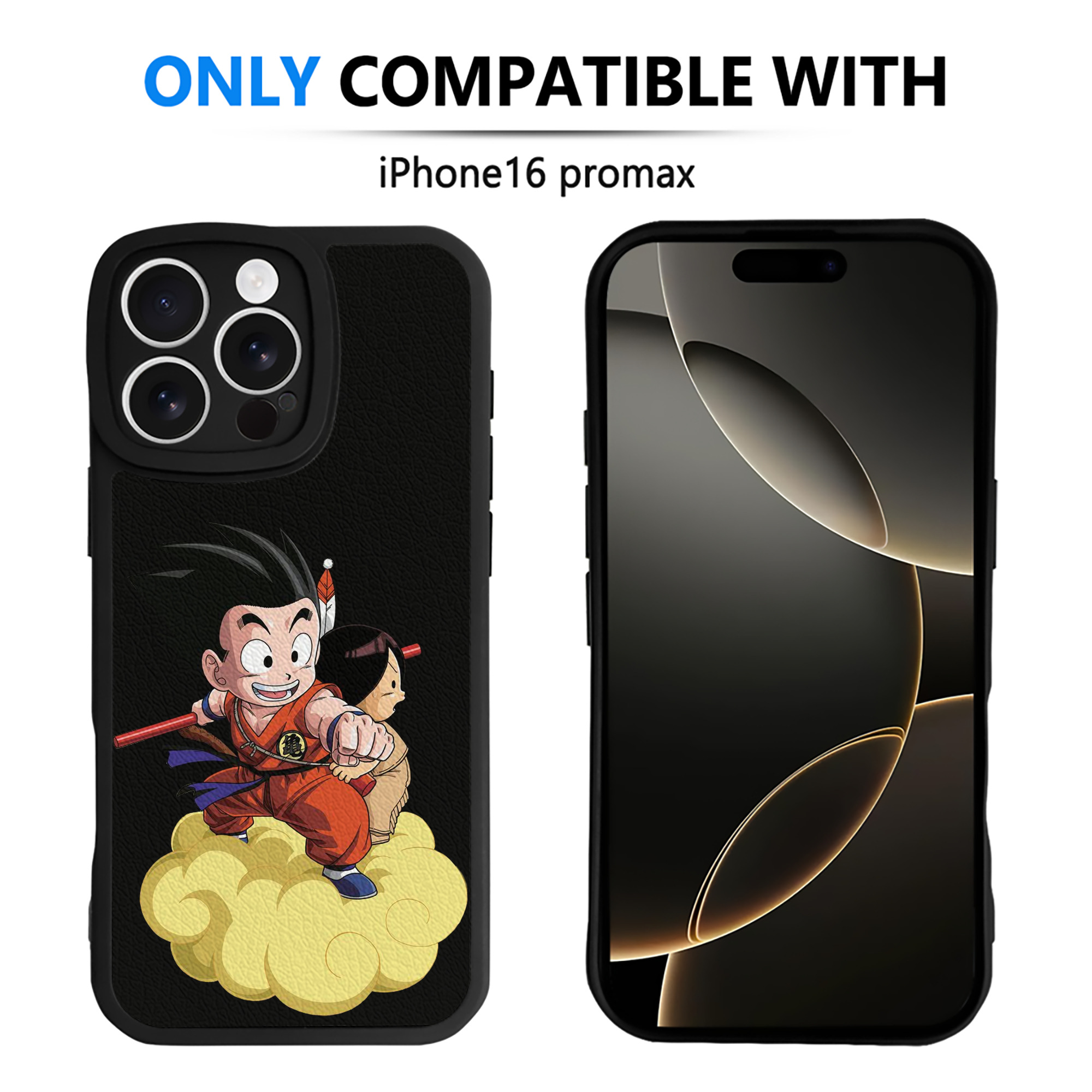 （画像用） ドラゴンボール 孫悟空（そん ごくう）Son Goku カカロット DRAGON BALL Kakarotto 【iPhone 16シリーズ対応】シリコンスマホケース（レザー調） 材質：シリコン